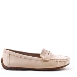 Women's mocassin in faux suede 