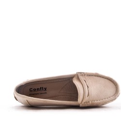 Women's mocassin in faux suede 