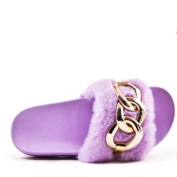 Claquette hiver en fourrure