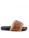 Winter fur slipper