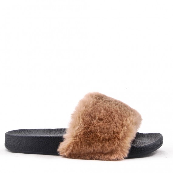 Winter fur slipper