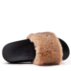 Winter fur slipper