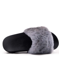 Winter fur slipper