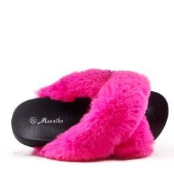 Winter fur slipper