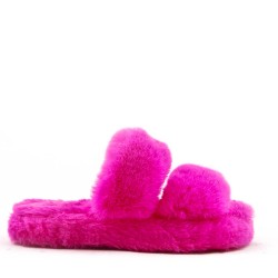 Winter fur slipper