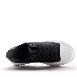 Women's leather lace up sneaker