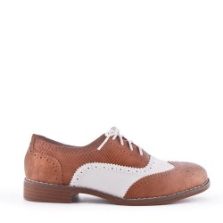 Derby faux leather lace-up