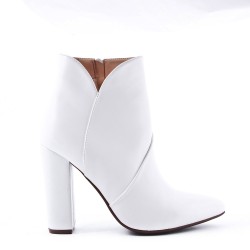 Faux leather ankle boot