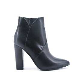 Faux leather ankle boot