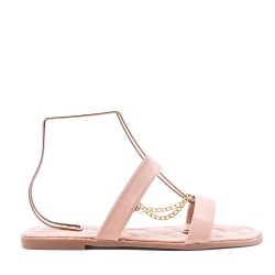 Big size 38-43 -Flat sandal in faux leather