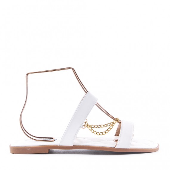 Big size 38-43 -Flat sandal in faux leather