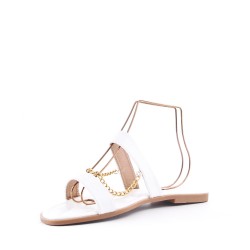 Big size 38-43 -Flat sandal in faux leather