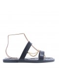 Big size 38-43 -Flat sandal in faux leather