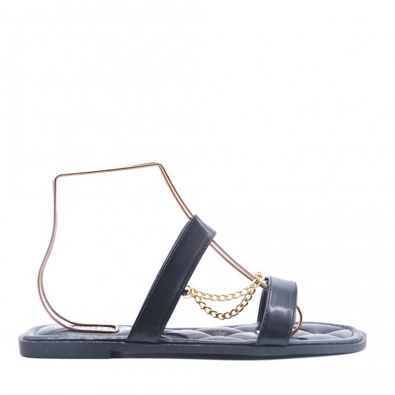 Big size 38-43 -Flat sandal in faux leather