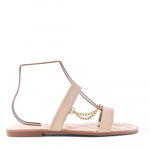 Big size 38-43 -Flat sandal in faux leather