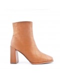 Faux leather ankle boot