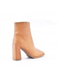 Faux leather ankle boot