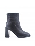 Faux leather ankle boot