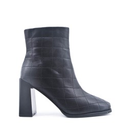 Faux leather ankle boot