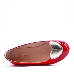 Ballerine fille en simili cuir 