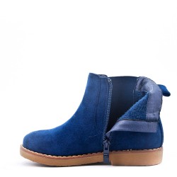 Children's ankle boot in mixed materials