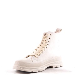 Faux suede lace-up tennis shoe