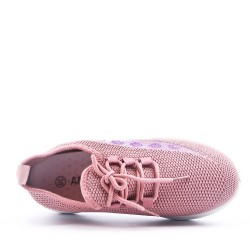 Basket lacet en textile pour femme