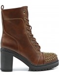 Faux leather ankle boot