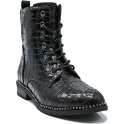 Faux leather ankle boot