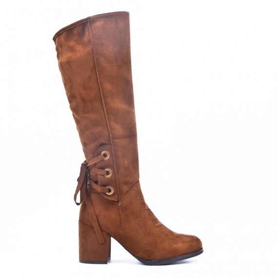 Faux suede boot