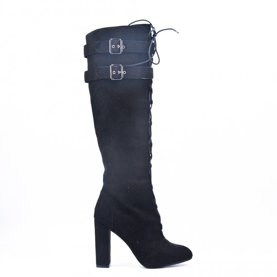 Faux suede boot