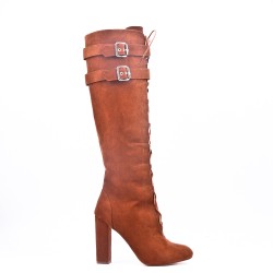 Faux suede boot