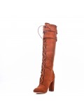 Faux suede boot