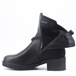 Ankle boot in a mix of materials for autumn and winter