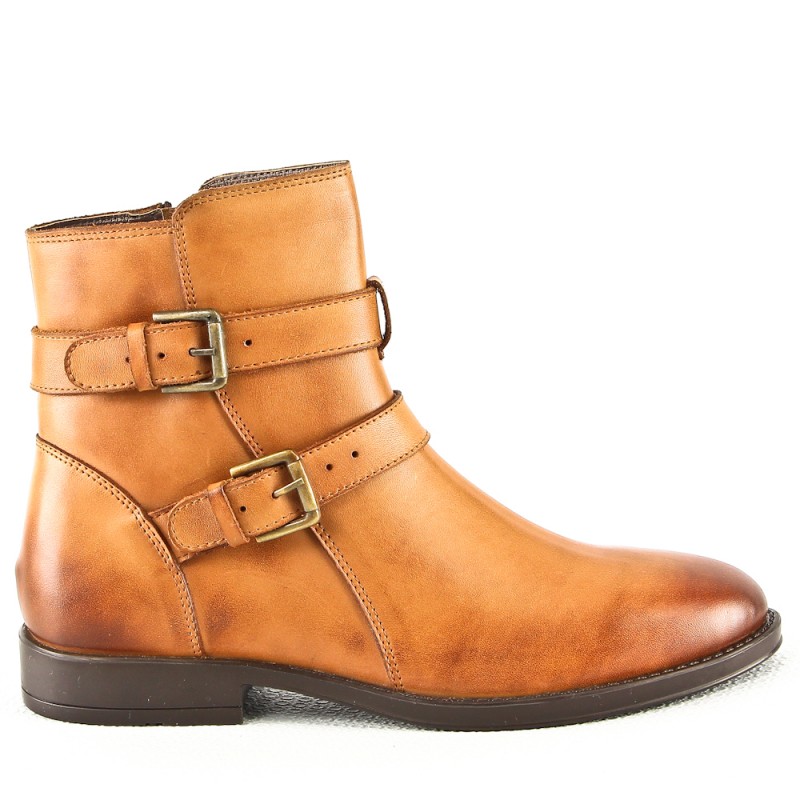ZAPATOS AL POR MAYOR-Botines de piel para mujer