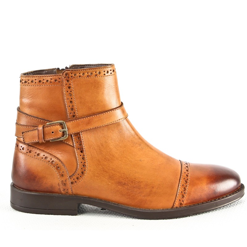 ZAPATOS AL POR MAYOR-Botines de piel para mujer