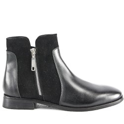 Leather ankle boot for women