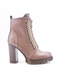 Faux leather ankle boot