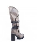 Faux leather ankle boot