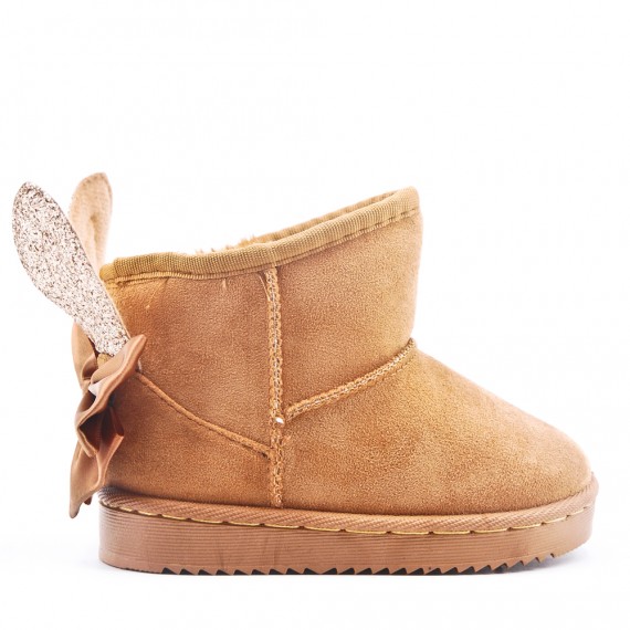 Children's ankle boot in mixed materials