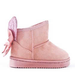 Children's ankle boot in mixed materials