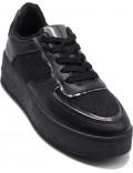 Women's faux leather sneaker