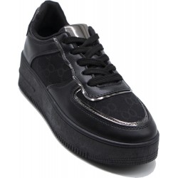 Women's faux leather sneaker