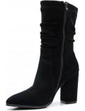 Faux suede boot