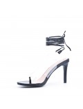 Faux leather heeled sandal