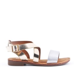 Girl's faux leather sandal