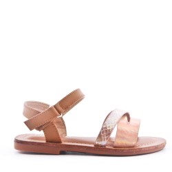 Sandale fille en simili cuir