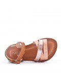 Sandale fille en simili cuir