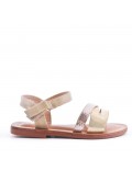 Girl's faux leather sandal