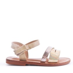 Sandale fille en simili cuir